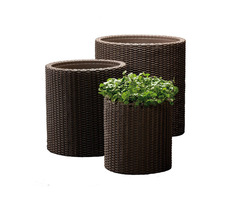 Rattan Flower Garden Patio Wicker Outdoor Planter